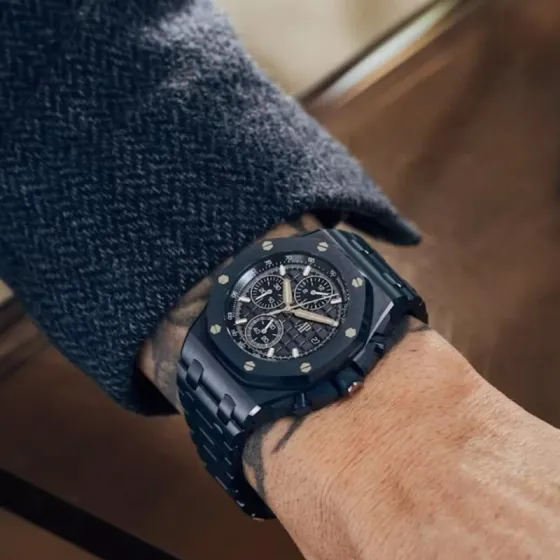 Audemars Piguet Royal Oak Offshore Selfwinding Chronograph 26238CE OO 1300CE 01 black ceramic case bezel dial bracelet 42mm Men s Automatic