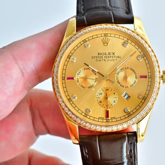 Rolex Oyster Perpetual Datejust gold 36mm Men s Automatic — Super Clone Replica